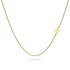 Bold Alphabet Letter Initial Charm Necklace in Gold Tone